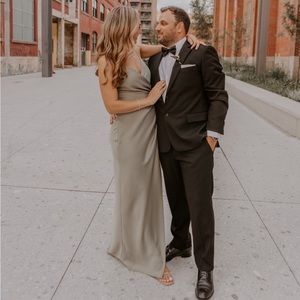 Sage green bridesmaid dress